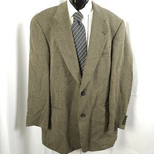 Hugo Boss Mens 44L Beige Wool 2-Button Ventless Sports Coat Blazer Suit
